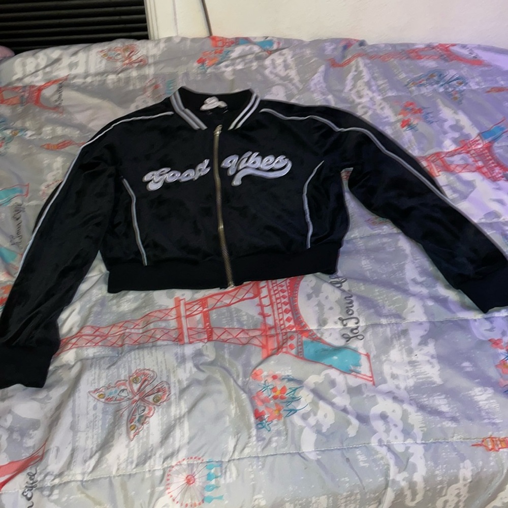 Black cropped jacket